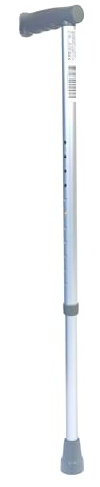 The Helping Hand Company Aluminium Walking Stick, Adjustable Height 84-109.2cm, PVC Handle, 20 Stone Capacity