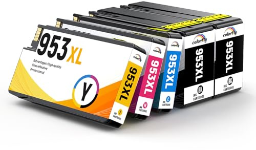 colorfly 953XL Druckerpatronen Kompatibel für HP 953 XL Multipack 953XL Druckerpatronen für HP Officejet Pro 8710 7740 7720 8210 8720 7730 8218 8715 8718 8725 (5er-Pack)