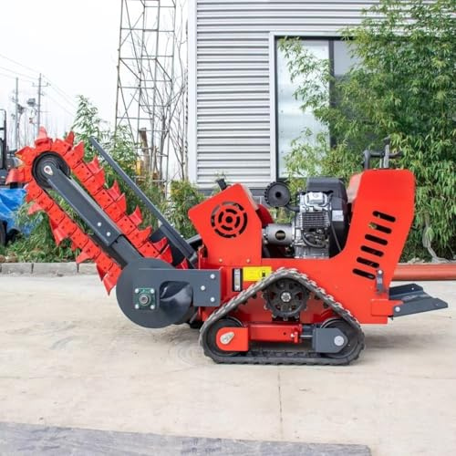 Small Skid Steer Crawler Trencher Machine for Garden Farm Irrigation Trenching Cable Installation Compact Ditching Equipment Easy Handling
