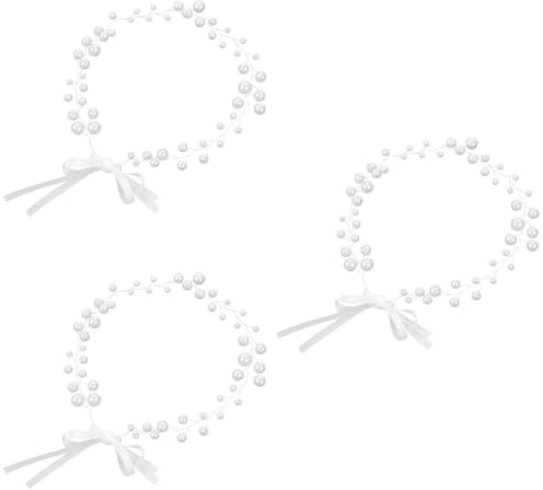 SEWACC 3pcs Pearl Hair Vine Headband Bridal Hair Jewelry with Rhinestones for Brides Bridesmaid Wedding Prom Flower Girl