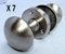 Door Handles Haven Heritage Mortice Knob for Haven Heritage Polished Satin Internal & External Use, Bathroom, Kitchen, External, Chrome, 7 Pairs