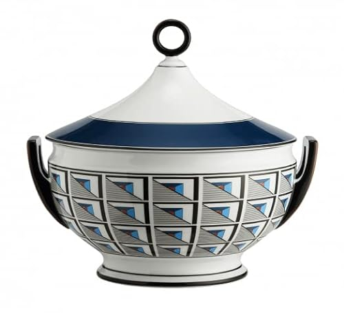 Richard Ginori - AUREA Zuppiera rotonda con coperchio lt 4 forma Impero DECORATO A MANO