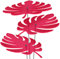 SUNPLAY Sonnenfänger - Palmen-Blatt Set - 3X Rot- Ø 20 cm Durchmesser + Schwingstäbe
