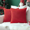 MIULEE 2er Set Kissenbezüge Kord Kissenhülle Dekorative Kissenbezug Sofakissen Couchkissen Dekokissen Zierkissenbezug Deko Kissenhülle mit Verstecktem Reißverschluss 40x40 cm Rot