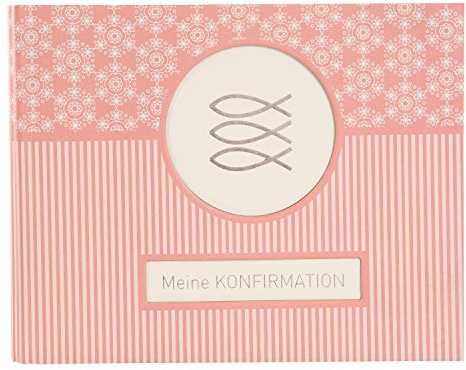 goldbuch Fotobuch für die Konfirmation, Mandala, 24,5x19,5 cm, 50 weiße Seiten, 4 Seiten Textvorspann, Kunstdruck, Weiß/Koralle, 40 145