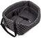 BOUTIQUE ZOO Hunde Autositz Universal Waschbar Abriebfest, Autositz Hund für Vordersitz, Beifahrersitz, Rückbank, Hundebett Hundetasche, L: 56 cm x 48 cm, Schwarz/Dunkelgrau - Polyester