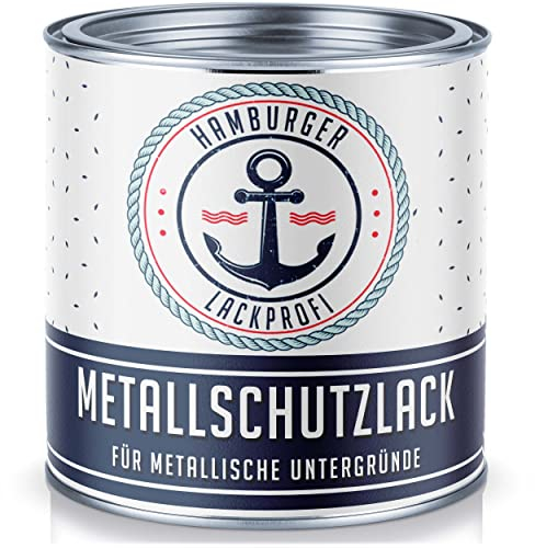 Hamburger Lack-Profi Barniz protector de metal blanco mate RAL 9010 pintura protectora para metal, pintura metálica (2,5 L)
