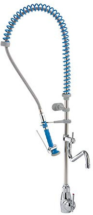Presto Columna Monomando Mezcladora con Grifo Intermedio 71553 Columna industrial con brazo flexible especialmente para uso alimentario en cocinas profesionales
