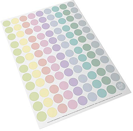 dot on Klebepunkte bloomy 20 mm | 107 Sticker | perfekt als Ergänzung für alle dot on Kalender | Aufkleber Klebepunkte dots Planen Organisation Motivation Dekoration