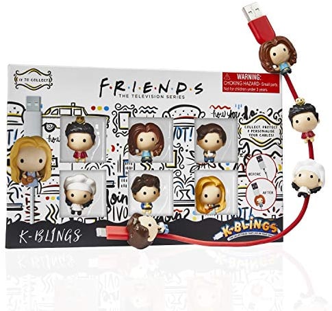 K-BLINGS Friends Characters | The Classic TV Show Themed Cable Protectors | Protect & Repair Your Phone, Tablet or Laptop Cables With Style | 6 Pack