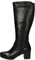 Valleverde Stivale Donna 49355 in Pelle Nero da Indossare con Ogni Tipo di Look con Lavorazione nel Tacco. Una Calzatura Adatta per Tutte Le Occasioni. Autunno-Inverno 2021. EU 38