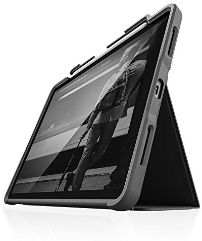 STM Dux Schutzhülle für iPad Pro 2020 4 Generation 12.9'',mit Apple Pencil Storage Schutz Hülle,Schwarz