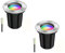 ledscom.de 2 Stück Boden-Einbauleuchte BOLI für außen Edelstahl rund IP67 108mm Ø inkl. Smart Home RGBW GU10 LED Lampe, 5,41W, 473lm