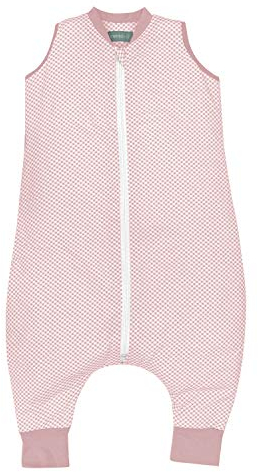 molis&co - Baby Schlafsack mit Füßen - Ideal für Frühling und Herbst - Babyschlafsack mit Füßen 1 tog - Leicht gepolstert - 100% Baumwolle (Oeko-TEX 100), Premium Qualität - Vichy Pink (80 cm)