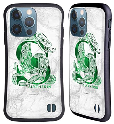 Head Case Designs Officially Licensed Harry Potter Slytherin Aguamenti Deathly Hallows IX Hybrid Case Compatible With Apple iPhone 13 Pro