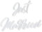 PartyDeco Bügelbild Schriftzug 30x18cm Just Married - Bügelsticker für Kleidung zur Hochzeit - Bügelflicken Applikationen zum Aufbügeln für Erwachsene - Aufbügelflicken & Aufbügler Groß - Weiß