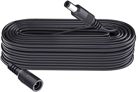 Security-01 10m DC Power Extension Cable, Plug 5.5mm x 2.1mm, Male to Female Plug, DC 5V 6V 9V 12V 24V for Security Cameras,DVR,Router,Printer,LED Strip, Black