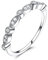 Musihy Eheringe Silber, Couple Ring Geometrie Runder Zirkonia Silber Ringgröße 49 (15.6)