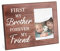 FINGERINSPIRE Bilderrahmen für Bruder–First My Brother Forever My Friend Bilderrahmen zum Gedenken an Bruder Holzbilderrahmen Geschenk für Geschwister Erwachsene Teenager oder Kinder–10x15cm Foto