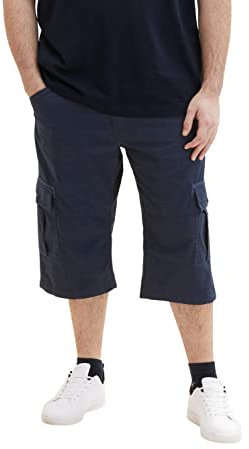 TOM TAILOR Herren 1037057 Bermuda Shorts, 31293 - Navy Check, 46 Große Größen