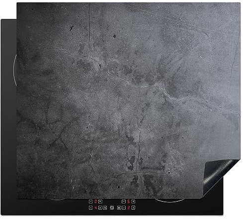 MuchoWow© Herdabdeckplatte Ceranfeld Spritzschutz Küche Industriell | 57.6x51.6 cm - Beton - Grau - Schiefer - Retro Induktionsherd Abdeckung Induktionskochfeld Ceranfeldabdeckung