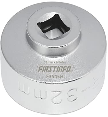 FIRSTINFO F3545H | 3/8 | 32mm | Chiavi per il filtro olio | 6 Flauti | compatibile con Audi, BMW, Chevrolet, Porsche and Volkswagen