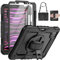SEYMAC Coque pour iPad Pro 11 Pouces 2022/2021/2020/2018 (4e/3e/2e/1e Génération), Coque Antichoc pour iPad Pro 11 avec Protection D'écran, Dragonne/Support Pivotant à 360°, Bandoulière, Noir