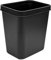 JAWL Cubo de Basura Rectangular de Plástico con Apertura Superior para la Cocina (Negro)