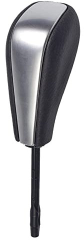 Für BMW E39 E46 E53 E60 E61 E63 E64 E83 E81 E82 E87 E90 E91 E92 Auto Automatik Schaltknauf ABS Leder Auto Schaltknauf (Color : Silver-Long)
