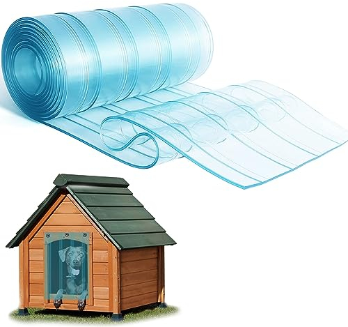 Dog Door Replacement Flaps, Doghouse or Kennel Door Flap, Pet Products and Supplies,Safe Plastic Vinyl Strip for DIY Doghouse or Cat Door (7.9 in x 4.9 ft)