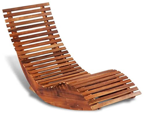 SilteD Schaukel-Sonnenliege, Schaukelstühle, Terrassen-Chaise für drinnen und draußen, gewellter Lounge-Sessel für Hof und Terrasse