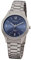 REGENT Titanuhr Herren 37mm 5-Bar Zifferblatt blau F-1438