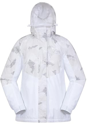 Mountain Warehouse Dawn Womens Printed Ski Jacket White 16