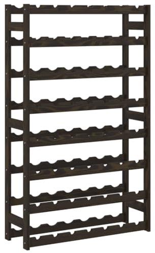 vidaXL Weinregal für 56 Flaschen Schwarz Massivholz Kiefer