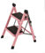 Leiter 2 3 4 Stufen Robuster Stahl Leichte Klappleiter Mit Rutschfesten Breiten Pedalen Sichere Heimleiter Multifunktionsleiter (Color : Pink, Size : 2 Steps)