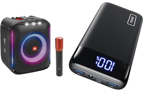 JBL PartyBox Encore – Tragbarer Party-Lautsprecher für drinnen und draußen & INIU Power Bank, 20000mAh Power Bank Schnellladefunktion USB C Input & Output