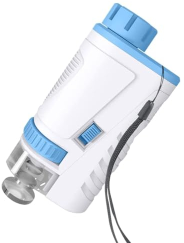 Microscopio Portátil con Luz LED,Microscopio de Bolsillo para Niños,Mini Microscopio,Lupa Microscopio 60-160x,Microscopio Monocular,Microscopio de Mano para Niños Estudiantes,Regalos para Niños