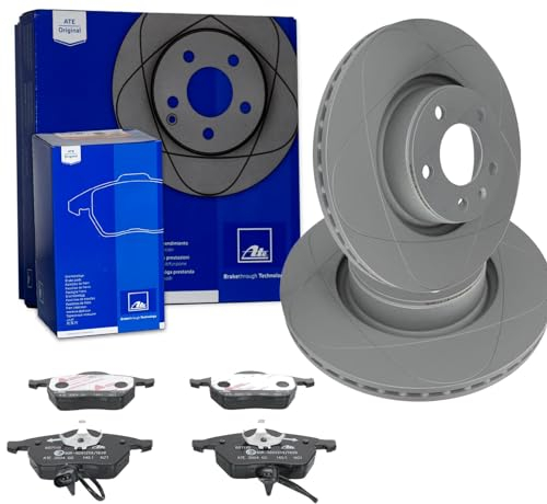 Generic ATE POWERDISC Bremsscheiben 314mm + Beläge vorne passend für Audi A6 4F C6