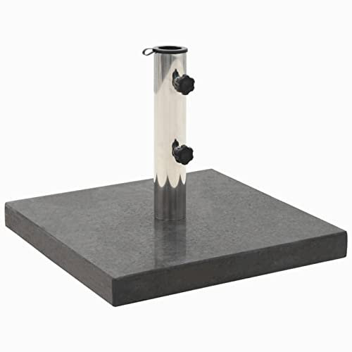 Mengtu Sonnenschirmständer Schirmständer Schirmhalter Ständer für Terrassenschirm Gartenschirm Sonnenschirm Sonnenschirmfuß Garten Granit 28,5 kg Quadratisch Schwarz Garten Möbel