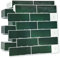WALPLUS Set di 6 pezzi 3D piastrelle adesive da cucina, 30,5 x 30,5 cm, adesivi da parete, cucina, rimovibili, piastrelle adesive da parete, pietra verde credenziale per cucina
