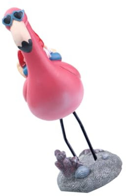 Gogogmee Statue De GNOME en Résine Décoration De Jardin Délicate Et Charmante Flamant Rose