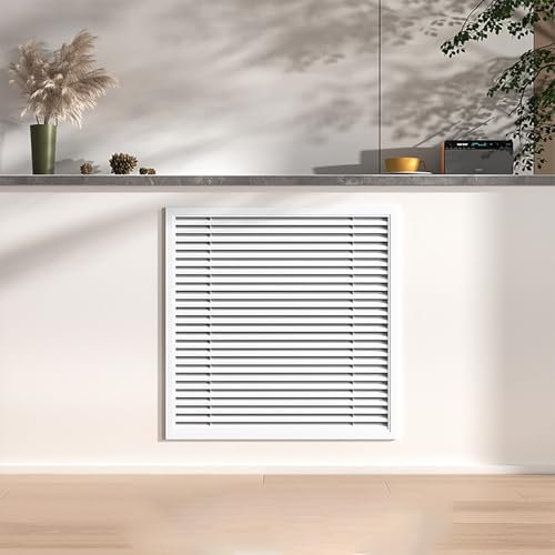 Cubierta decorativa de seguridad ventilada para radiador, estante con rejilla para el hogar, sala de estar, dormitorio, material de aleación de aluminio (40 x 40 cm)