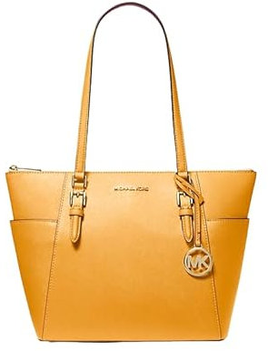 Michael Kors Borsa a tracolla, rosa elettrico multicolore, Giallo dorato., Large