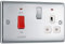 AMK® BG Polished Chrome Double Pole Switch 13 Amp Socket 45 Amp Safe Cooker Connection With Indicator Lights