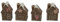 Kerzenhalter Lebkuchen-Häuser WINTERDORF Kerzenständer Adventskranz Alternative Adventsgesteck für Stabkerzen Weihnachts-Deko Weihnachten Advent Winter Wohnungs-Dekoration Kerzenzleuchter 4-teilig