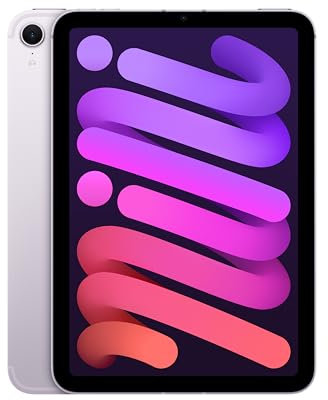 Apple iPad Mini (A17 Pro): Pantalla Liquid Retina de 8,3 Pulgadas, 256 GB, Wi Fi 6E, Redes 5G, cámaras Frontal y Trasera de 12 Mpx, Touch ID, autonomía para un día Entero – Púrpura