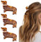 KuuGuu 3 pinzas para el pelo de perro salchicha, pinzas de acetato para el pelo de perro, lindas pinzas antideslizantes para atrapar el pelo de animales, accesorios para el cabello para amantes de los