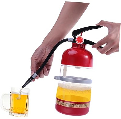 Alipis Fire Extinguisher Beverage Dispenser 1500ml Liquid Drink Dispenser Beer Wine Pump for Parties and Home Bar Use