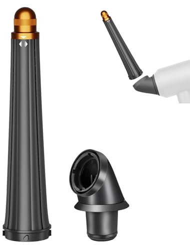 Hair Curling Barrels Wand for Dyson Airwrap Styler for Dyson HD01 HD02 HD03 HD04 HD07 HD08 HD15 HD16 with Adapter, Converting Hair Dryer to Curling Iron, Gold