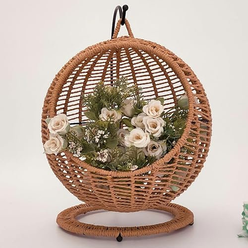 Cat Swing Egg Chair, Rattan Pet house Hanging Cat Bed, Hanging Bed, Basket for Indoor Cats Dog Egg Chair